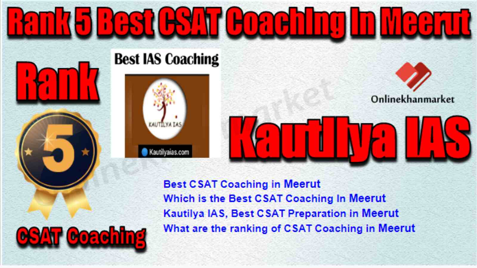 Rank 5 Best CSAT Coaching in Meerut
