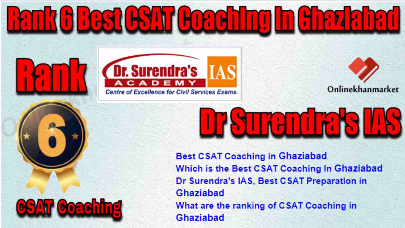 Rank 6 Best CSAT Coaching in Ghaziabad