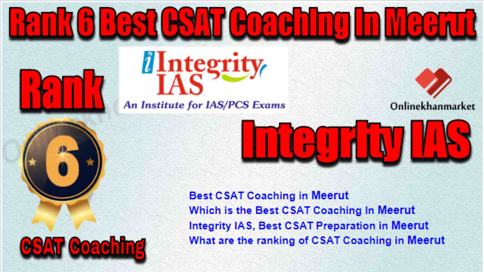 Rank 6 Best CSAT Coaching in Meerut