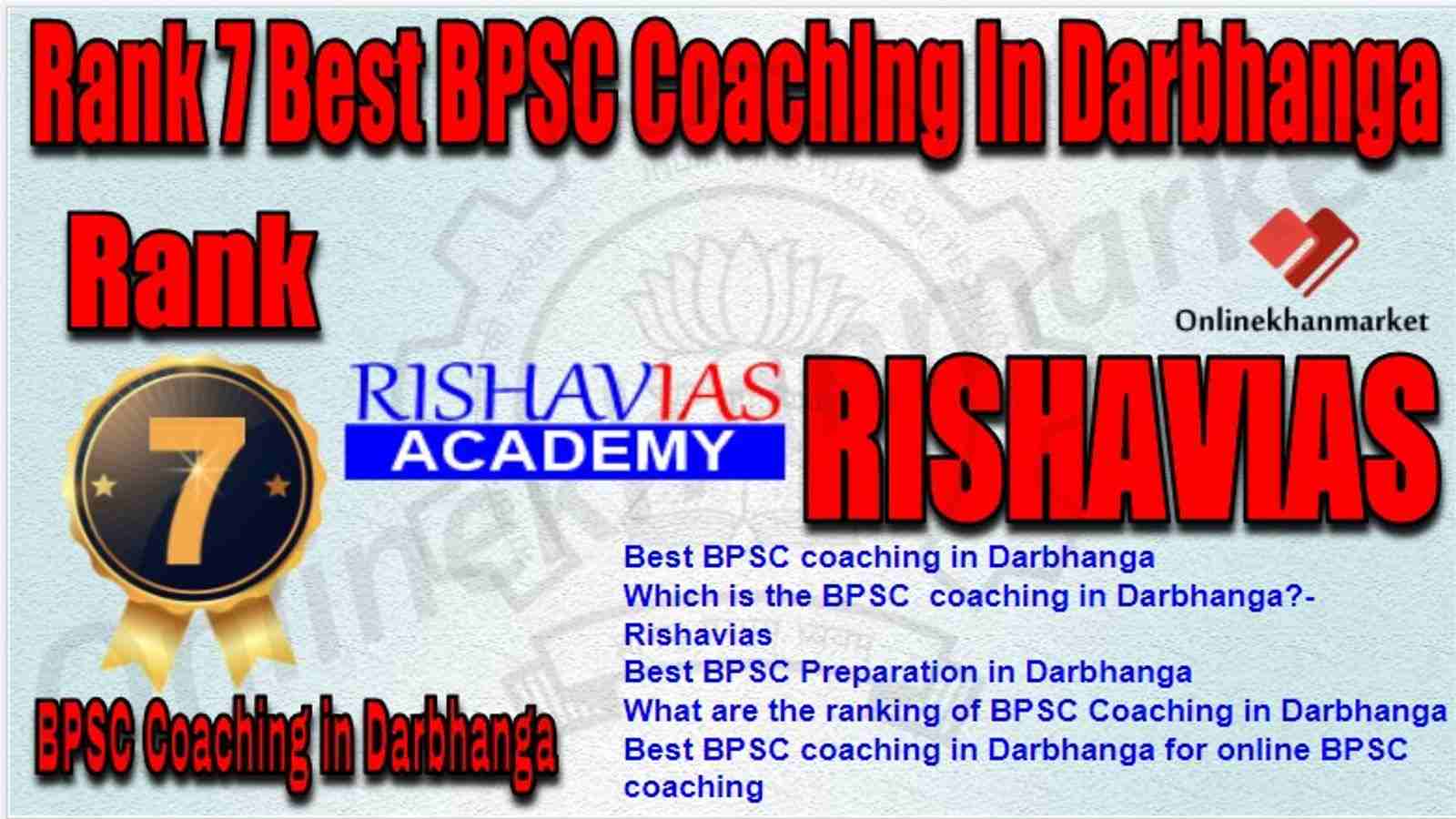 Rank 7 Best BPSC Coaching in darbhanga