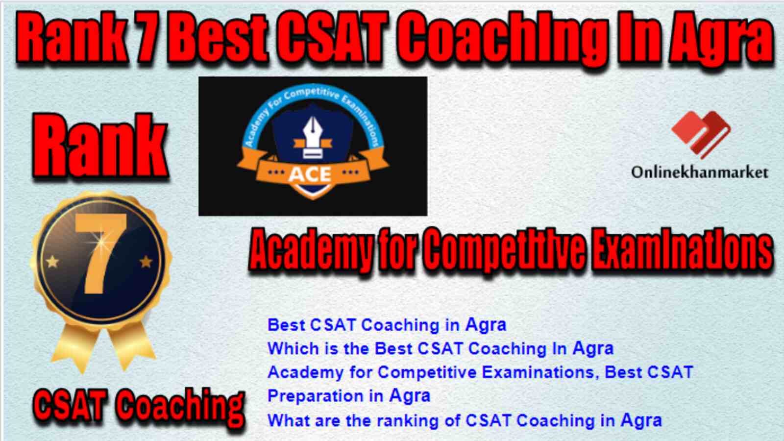 Rank 7 Best CSAT Coaching in Agra