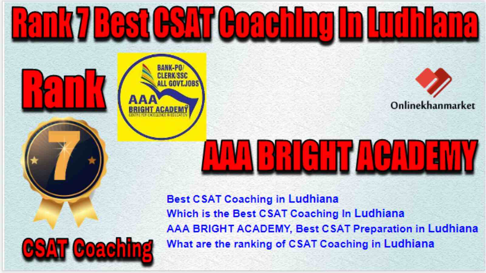 Rank 7 Best CSAT Coaching in Ludhiana