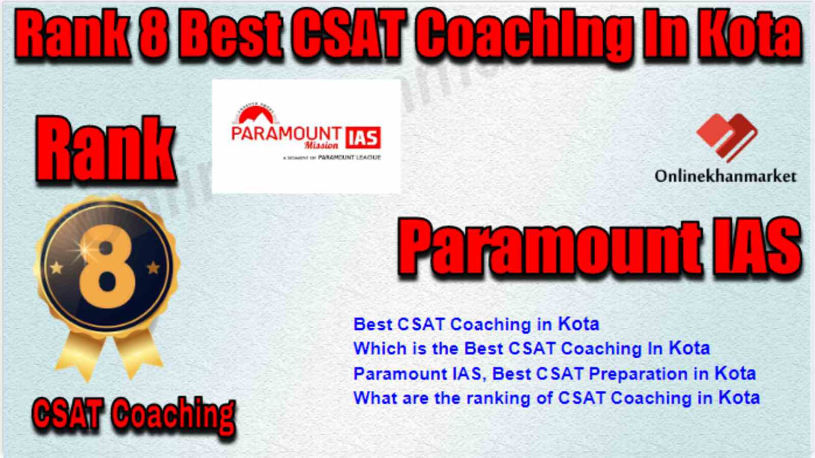 Rank 8 Best CSAT Coaching in Kota