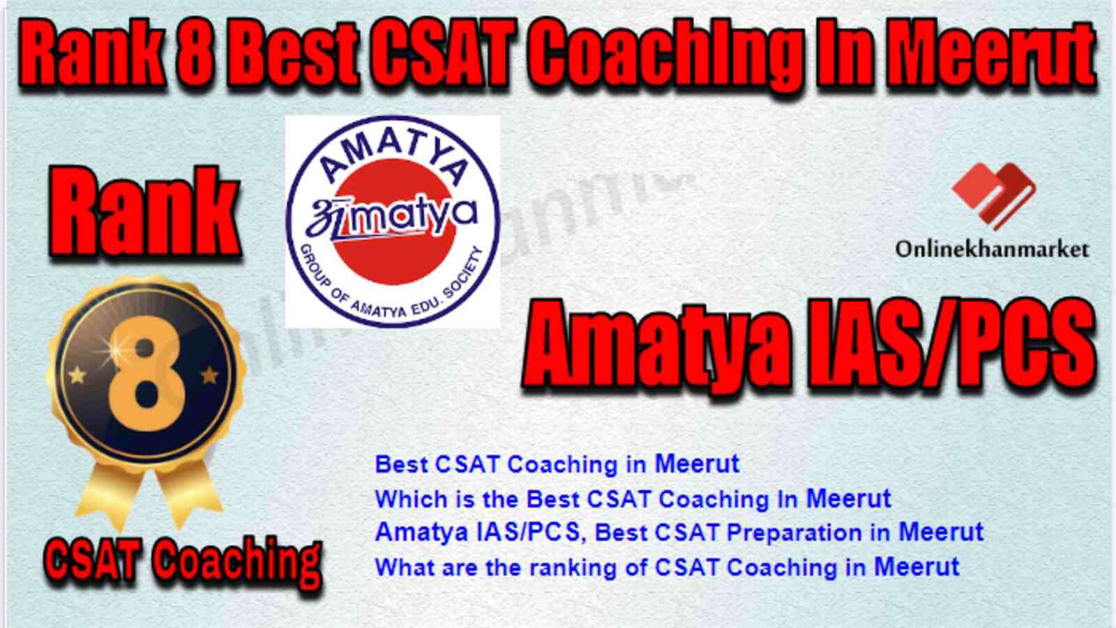 Rank 8 Best CSAT Coaching in Meerut
