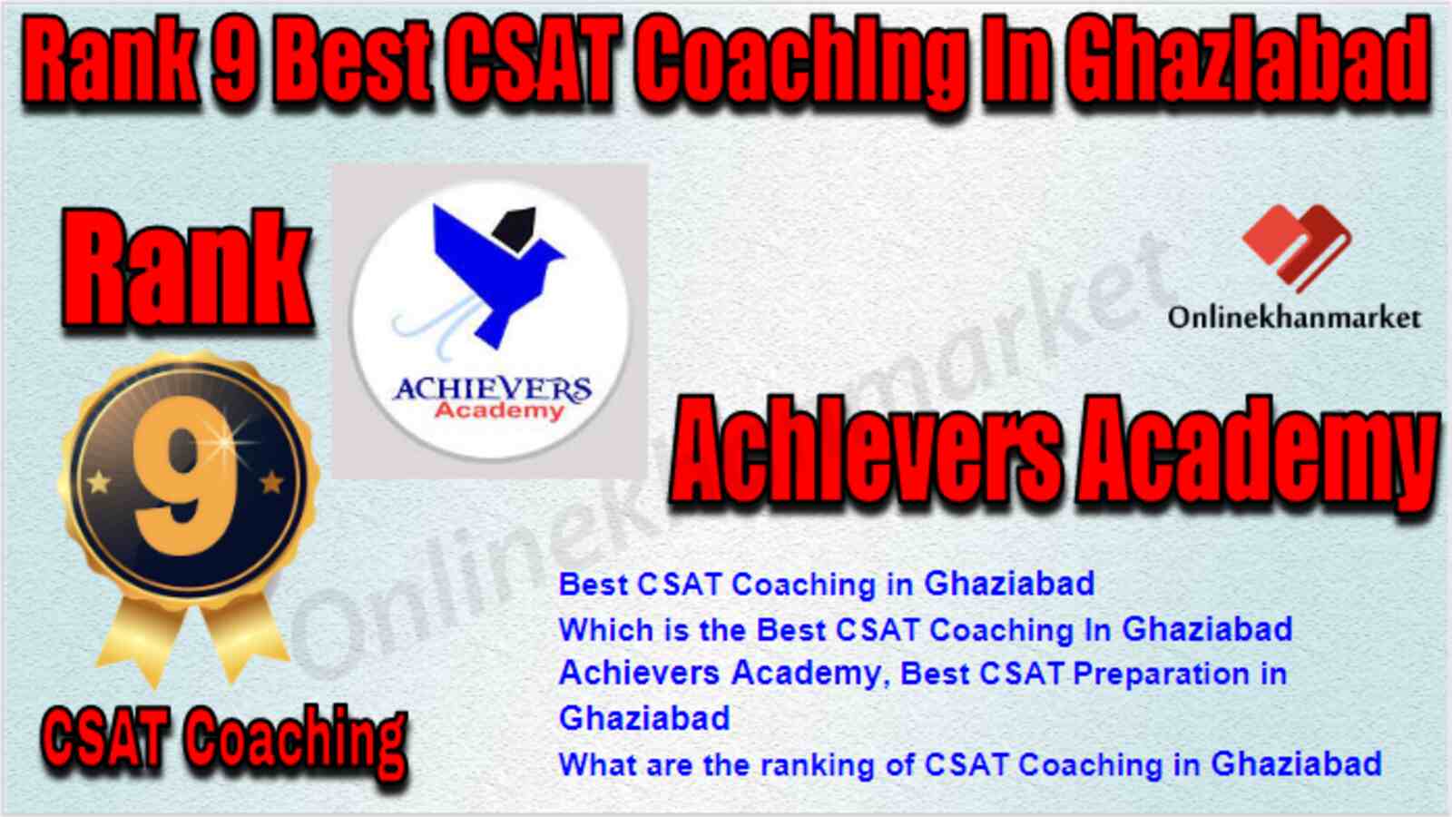 Rank 9 Best CSAT Coaching in Ghaziabad