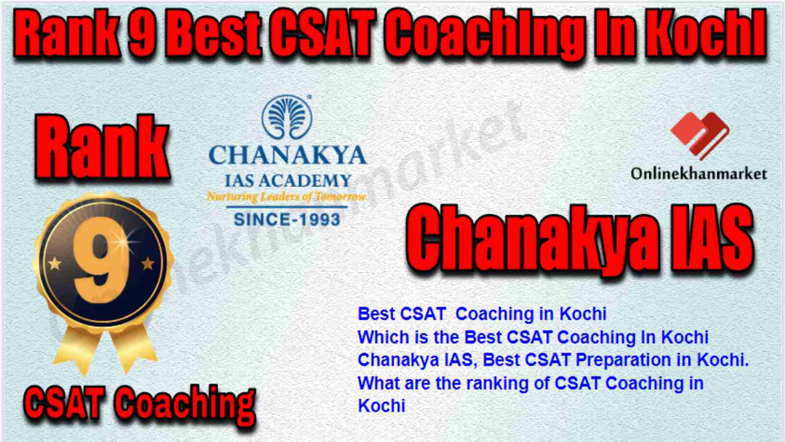 Rank 9 Best CSAT Coaching in Kochi