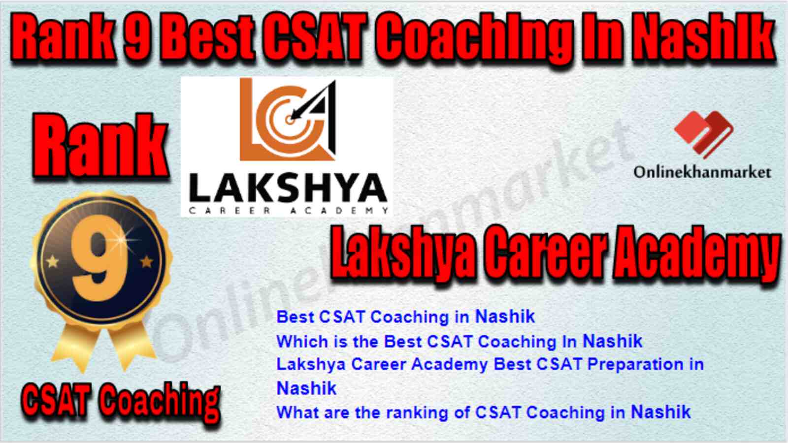 Rank 9 Best CSAT Coaching in Nashik