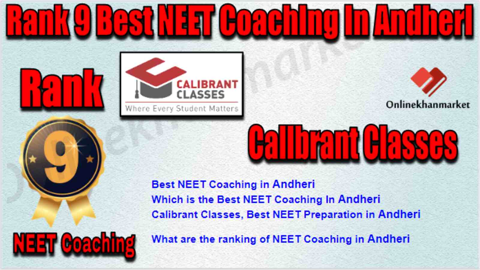 Rank 9 Best NEET Coaching in Andheri