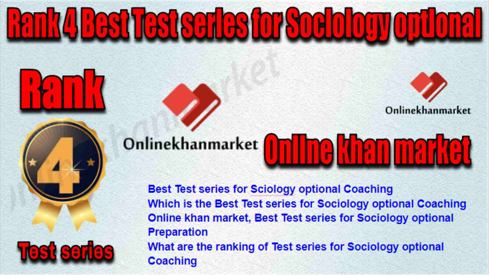 Rank 4 Best Test series for Sociology optional