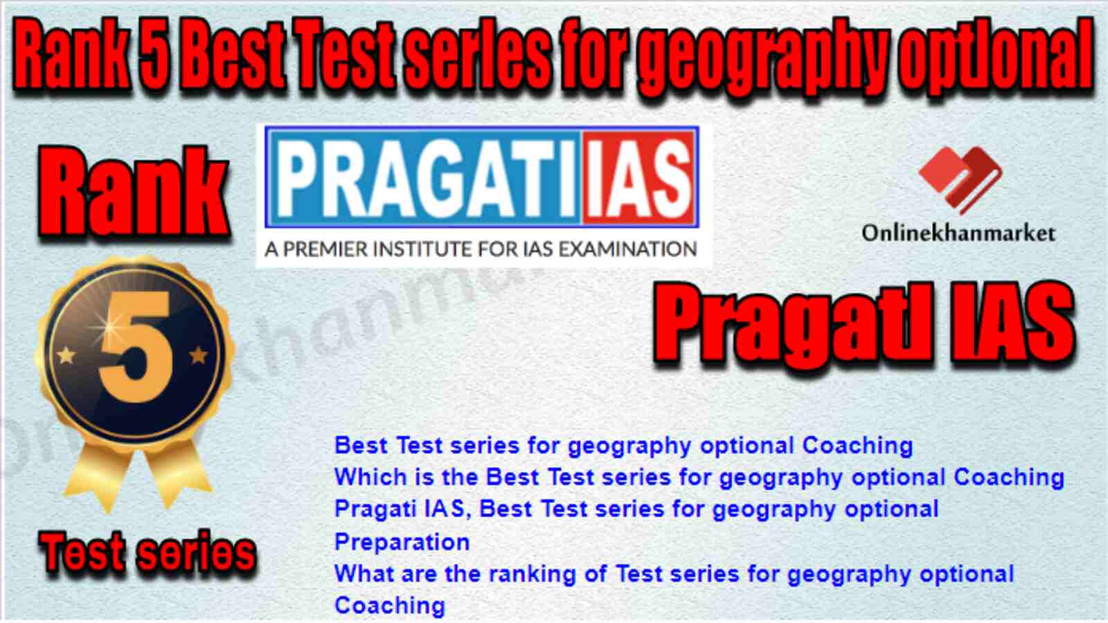 Rank 5 Best Test series for geography optional