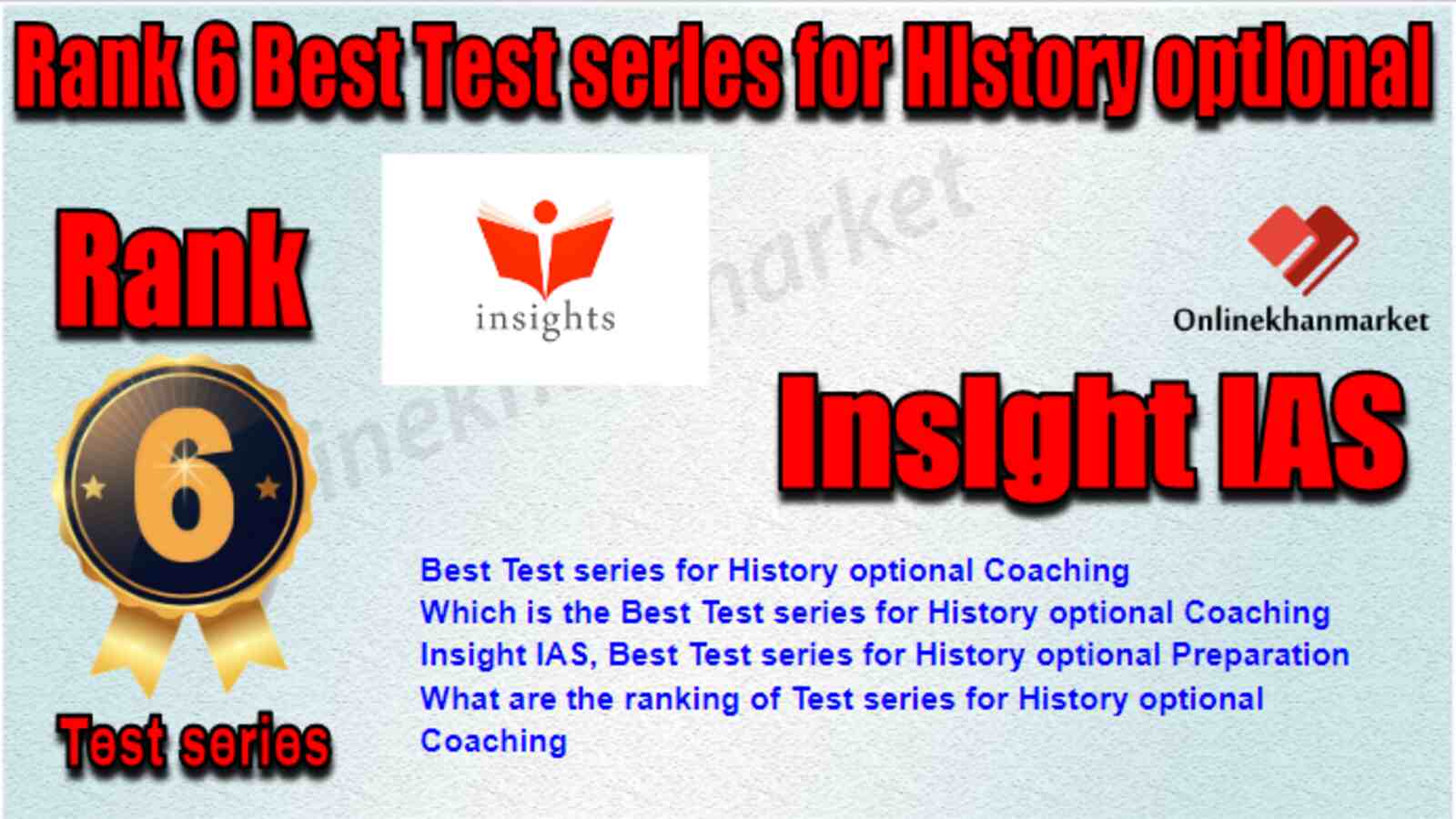 Rank 6 Best Test series for History optional