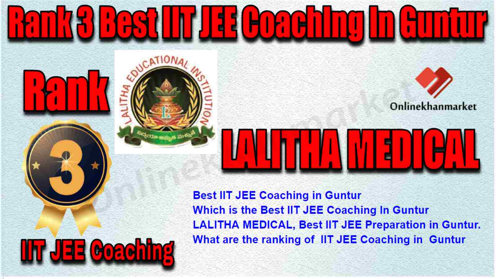 Rank 3 Best IIT JEE Coaching in Guntur