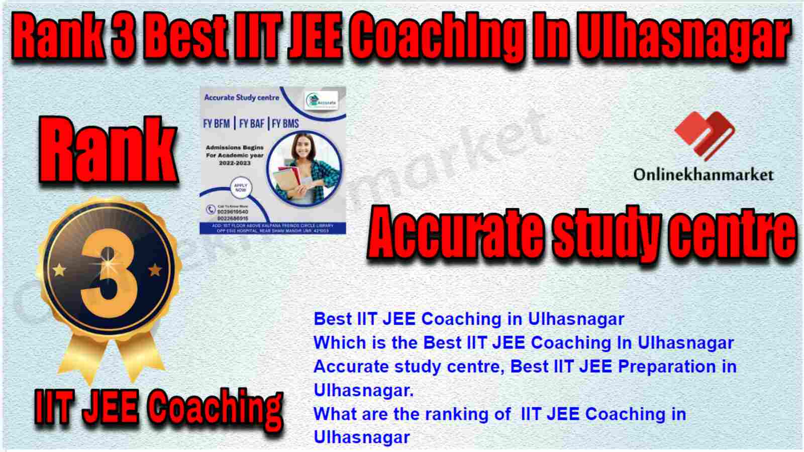 Rank 3 Best IIT JEE Coaching in Ulhasnagar