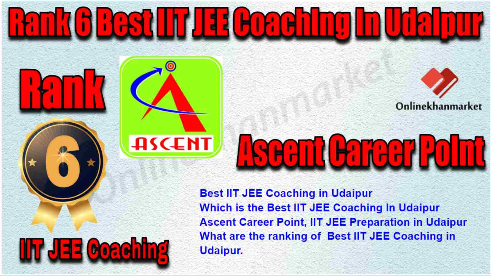 Rank 6 Best IIT JEE Coaching in Udaipur