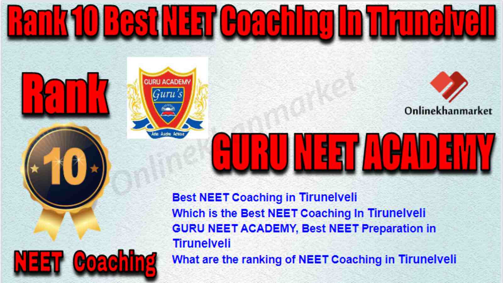 Rank 10 Best NEET Coaching in Tirunelveli