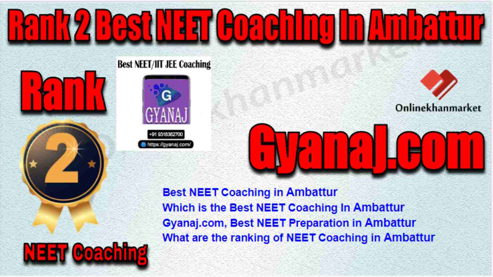 Rank 2 Best NEET Coaching in Ambattur