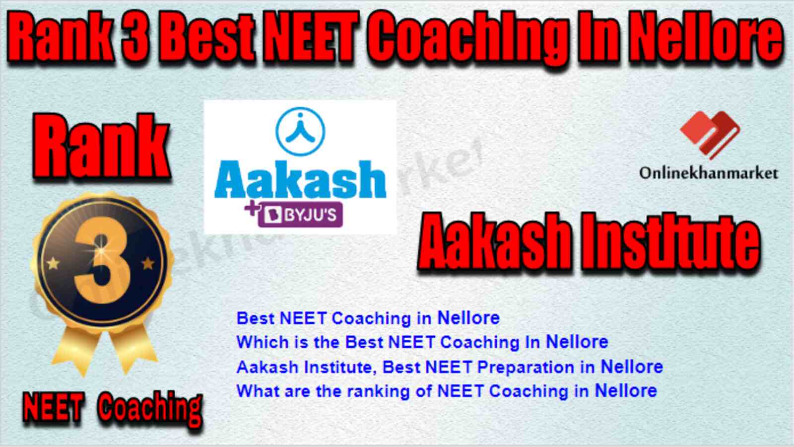 Rank 3 Best NEET Coaching in Nellore