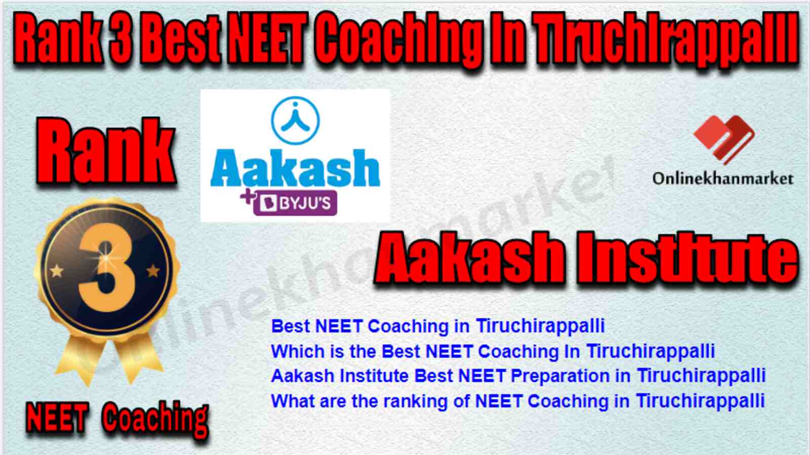Rank 3 Best NEET Coaching in Tiruchirappalli