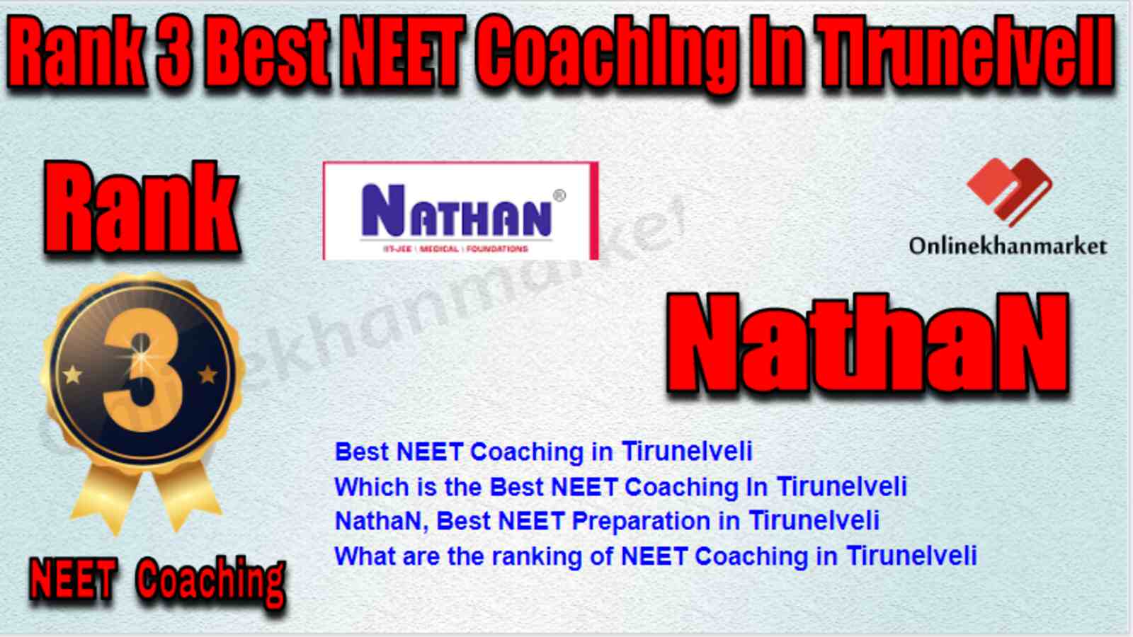 Rank 3 Best NEET Coaching in Tirunelveli