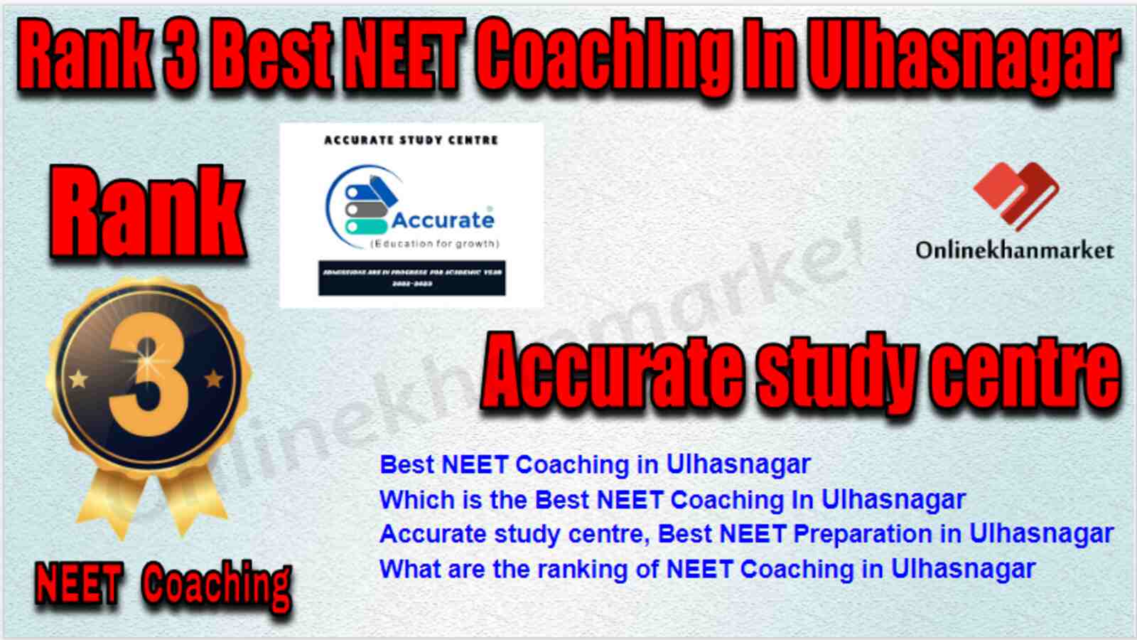 Rank 3 Best NEET Coaching in Ulhasnagar