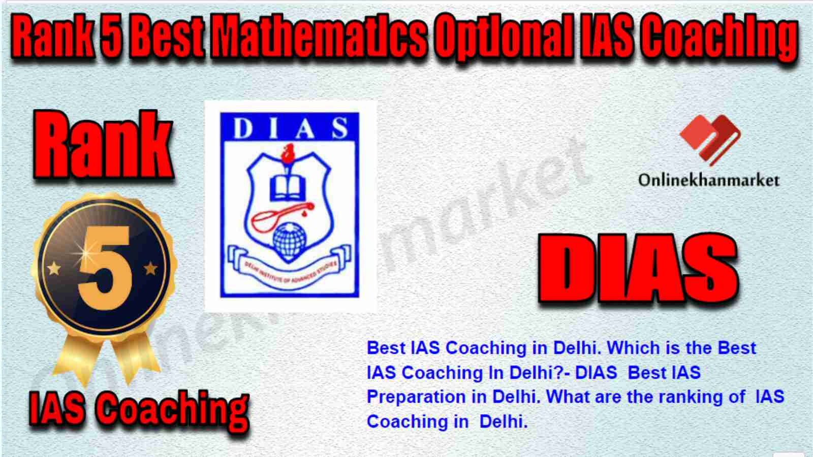 Rank 5 Best Mathematics Optional IAS Coaching