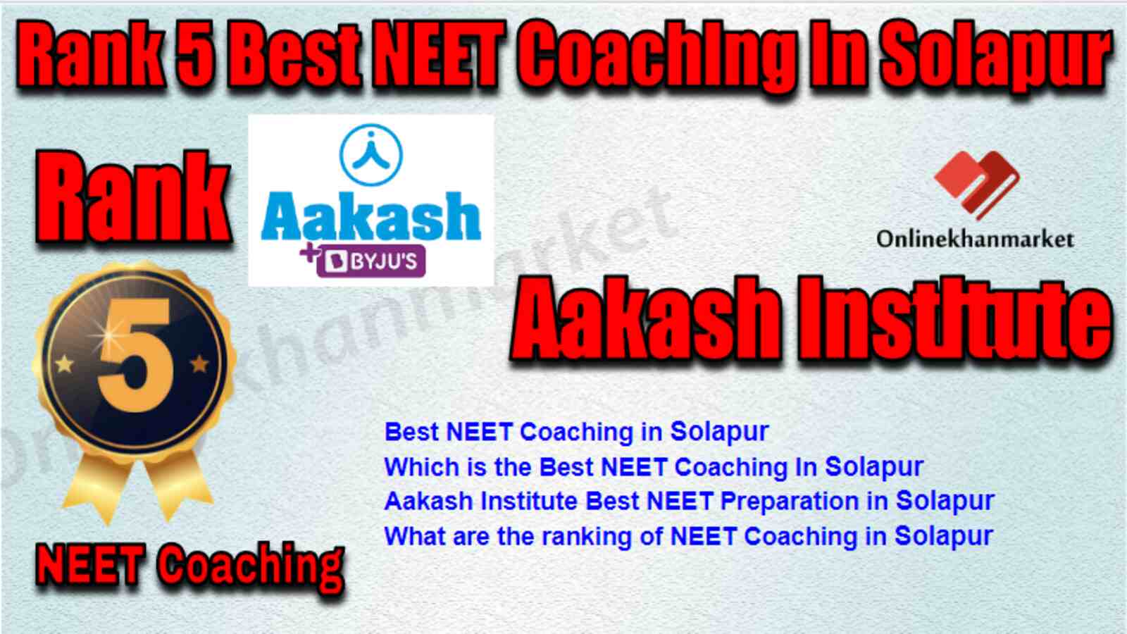 Rank 5 Best NEET Coaching in Solapur