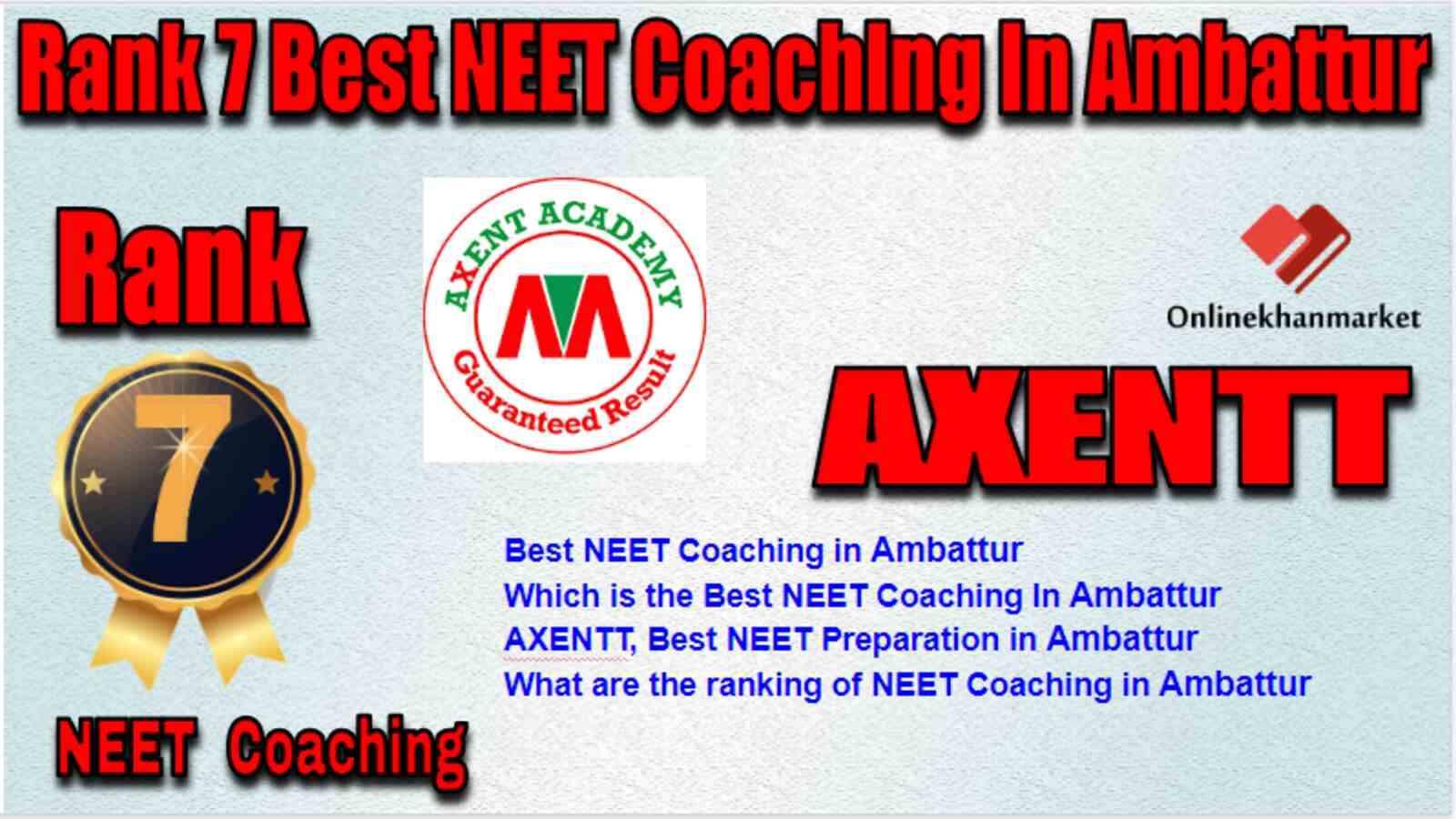 Rank 7 Best NEET Coaching in Ambattur