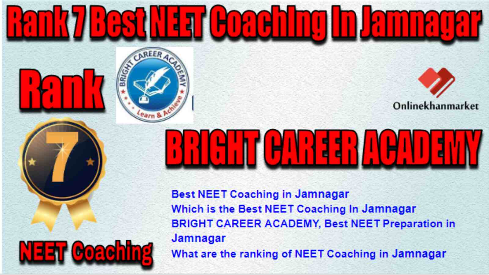 Rank 7 Best NEET Coaching in Jamnagar