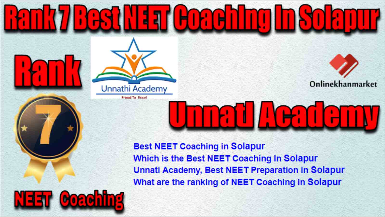Rank 7 Best NEET Coaching in Solapur