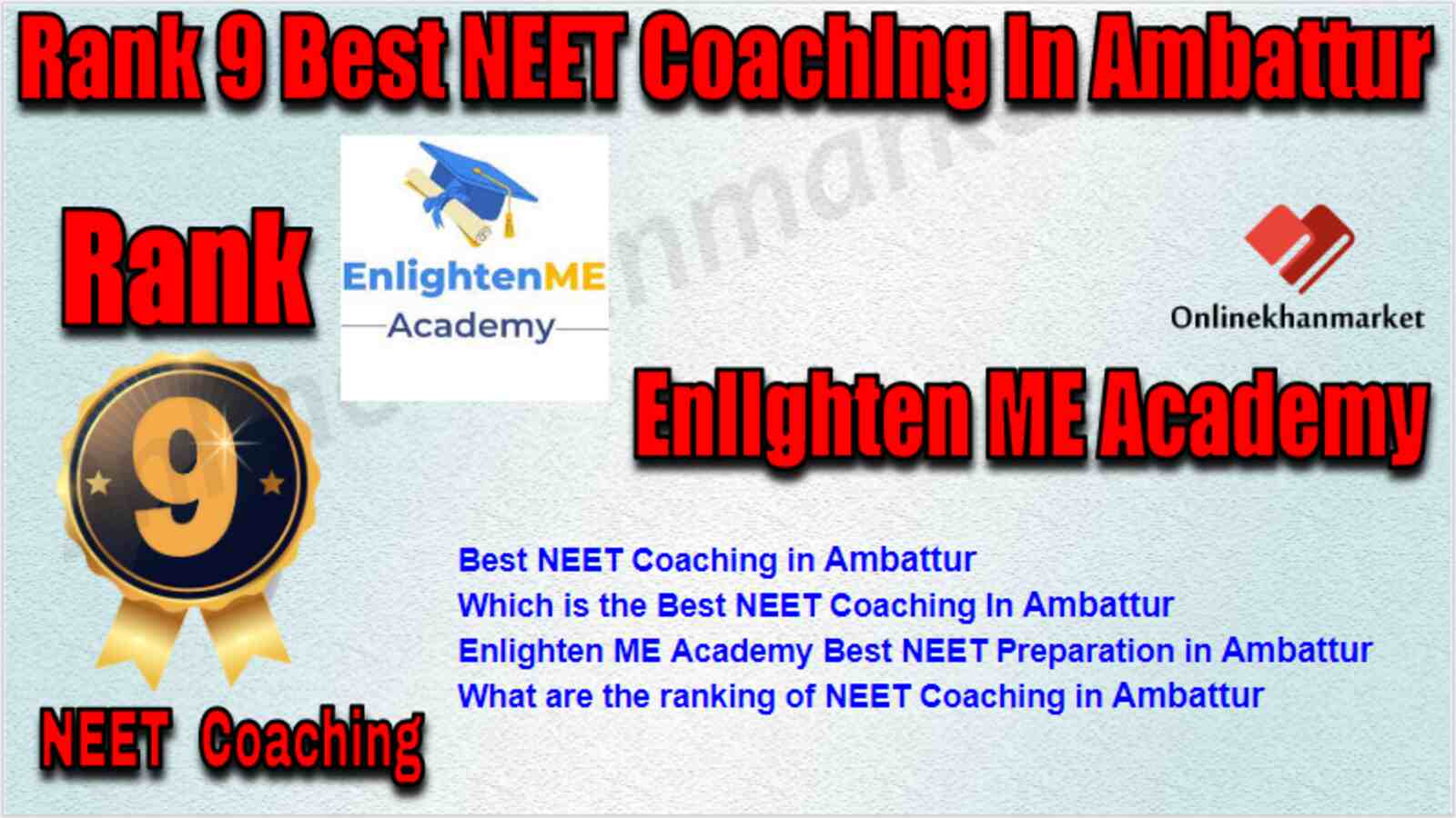 Rank 9 Best NEET Coaching in Ambattur