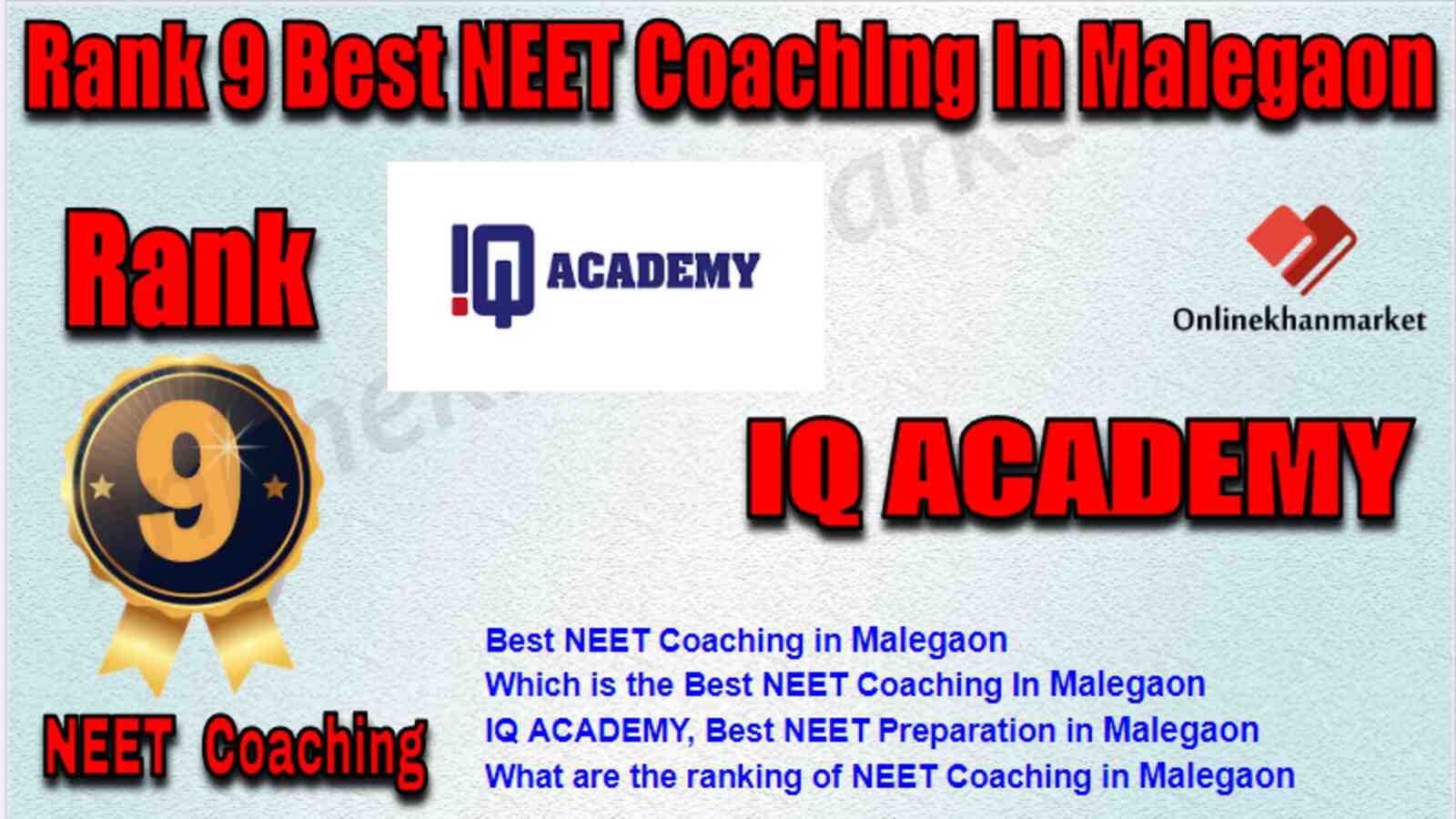 Rank 9 Best NEET Coaching in Malegaon