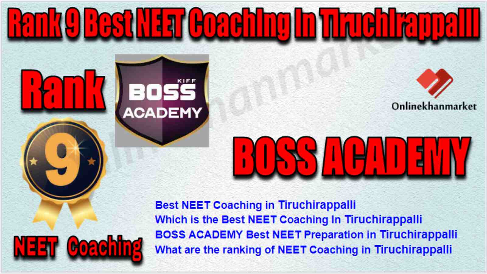Rank 9 Best NEET Coaching in Tiruchirappalli