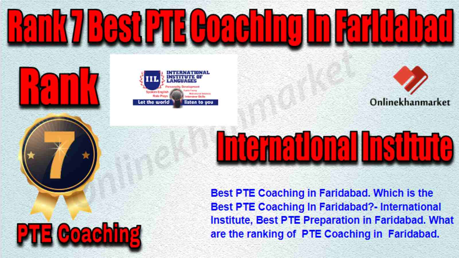 Rank 7 Best PTE Coaching in Faridabad