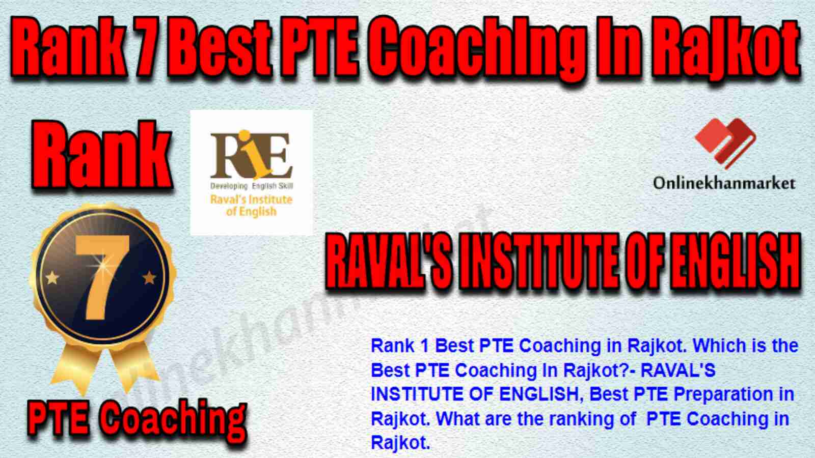 Rank 7 Best PTE Coaching in Rajkot