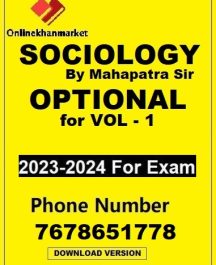 Sociology Optional Class Notes By Mahapatra Sir