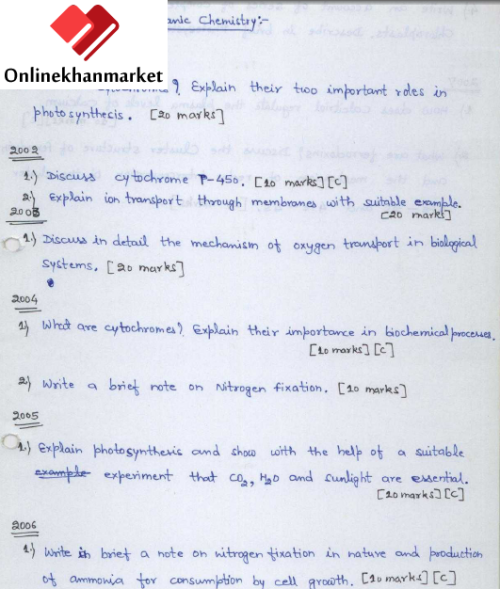 Chemistry Handwritten Best Notes
