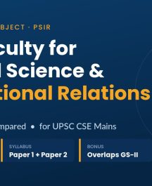 Best faculty for UPSC Political Science and International Relations guide banner