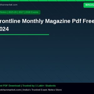 Frontline Monthly Magazine Pdf Free 2024