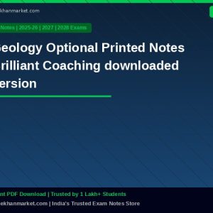 Geology Optional Printed Notes Brilliant Coaching downloaded version