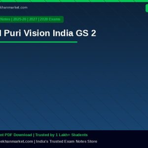 M Puri Vision India GS 2