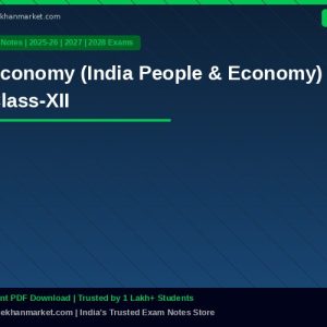 Economy (India People & Economy) Class-XII