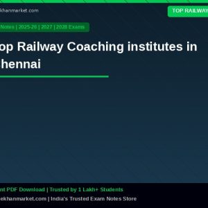 Top Railway Coaching institutes in Chennai