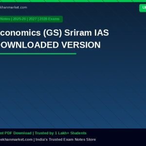 Economics (GS) Sriram IAS DOWNLOADED VERSION
