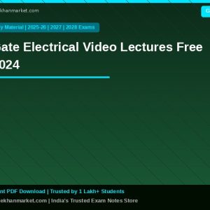 Gate Electrical Video Lectures Free 2024