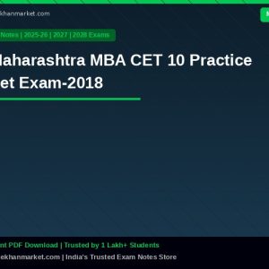 Maharashtra MBA CET 10 Practice Set Exam-2018