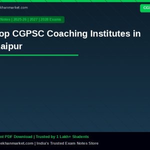 Top CGPSC Coaching Institutes in Raipur