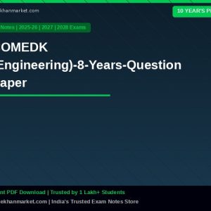 COMEDK (Engineering)-8-Years-Question Paper