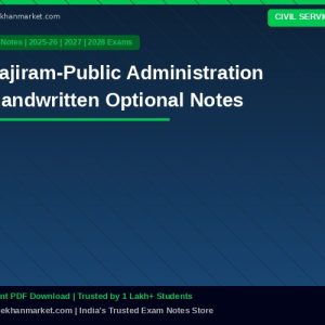 Vajiram-Public Administration Handwritten Optional Notes