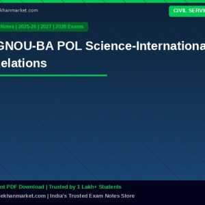 IGNOU-BA POL Science-International Relations