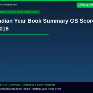 Indian Year Book Summary GS Score 2018